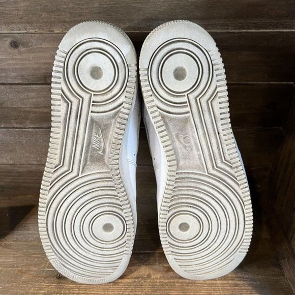 Mens Nike Air Force 1 '07 White Leather Basketball Shoes Sneakers Size 13‎ M GUC - Picture 5 of 6